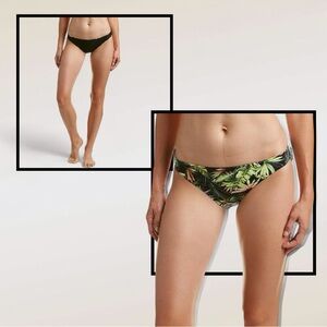 Lucky Brand Coastal Palms Reversible to BLACK Hipster Bikini Bottoms